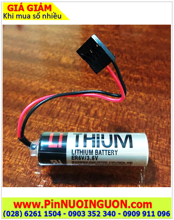 Toshiba ER6VC3N (Zắc JAE-4holes); Pin nuôi nguồn PLC Toshiba ER6VC3N lithium 3.6v AA 2000mAh chính hãng, Xuất xứ Nhật